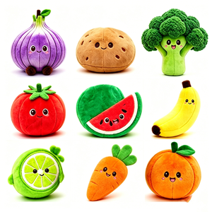 Lindos juguetes de peluche de frutas y verduras, animales de peluche suaves para niños de 11 cm a 30 cm, almohada unisex para aliviar el estrés - Product Image 5
