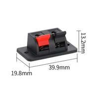 Câblage de haut-parleur audio Pince à broches Mini 2/Deux broches Presse Push Câble Haut-parleur Amplificateur Connecteur à ressort Bornier
