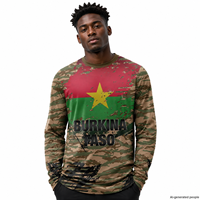 Maillots de Football Originaux Personnalisables en Gros pour le Burkina Faso, Tenues de Foot à Manches Longues