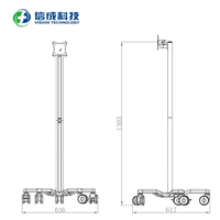 Station de travail tout-en-un best-seller Chariot industriel mobile médical pour ordinateur portable Tablette VESA Chariot hospitalier pour usage scolaire Métal
