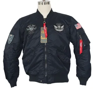 Jaqueta bomber de impressão de voo para homens, serviço de oem personalizado de roupas regulares de náilon para inverno, design personalizado