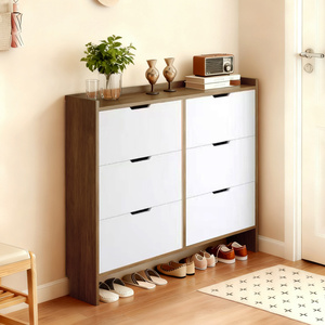 Zapatero de Tablero de Densidad para Sala de Estar, Simple, Económico, Multicapa, Antipolvo, Moderno, Modular, para Hotel, Apartamento - Product Image 1