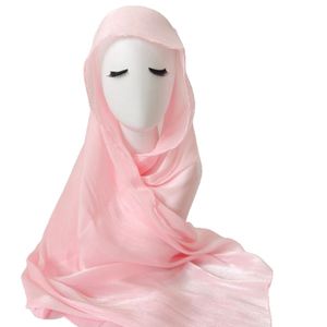 Hermoso chal musulmán de 70*180 cm para mujer, ligero, de gasa, hiyab, pañuelos y chales tradicionales, chal brillante de organza de Malasia. - Product Image 3