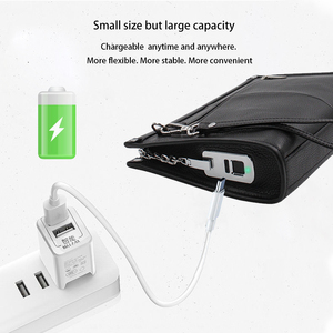 Lucchetto per impronte digitali borsa in vera pelle di moda borsa personalizzata da <span class=keywords><strong>uomo</strong></span> Smart Bag lock pochette con sistema di impronte digitali intelligente in vera pelle - Product Image 3