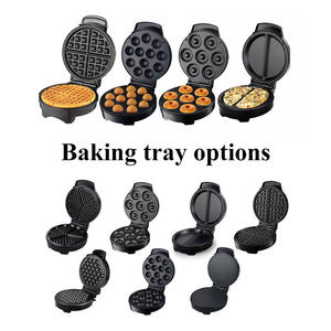 เครื่องทำวาฟเฟิลมินิไฟฟ้า เครื่องทำวาฟเฟิลสำหรับเด็ก ด้ามจับเย็นมือ แผ่นเคลือบกันติด วาฟเฟิลมินิยอดนิยมในครอบครัว - Product Image 3