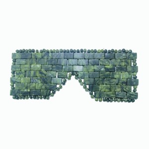 Masque pour les yeux en jade vert Xiuyan anti-gonflement, très vendu - Product Image 1