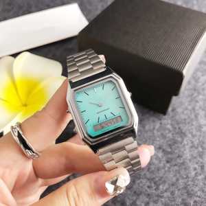 New Cổ Phiếu Phụ Nữ Đa Chức Năng Đồng Hồ Điện Tử Đôi Hiển Thị Thép Không Gỉ Ban Nhạc Đơn Giản Giản Dị Nhỏ Quay Số Báo Động - Product Image 4