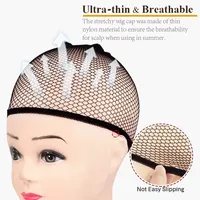 Bonnet de perruque en nylon extensible Wholesalefashion, bonnet de perruque respirant en maille, doublure de perruque douce et élastique pour femmes, pour usage quotidien