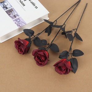Fleurs Artificielles Magiques Noires, Roses Éternelles Style Gothique, Fleur en Soie pour Halloween et Festival des Fantômes, Série Sombre, Accessoires Photo - Product Image 4