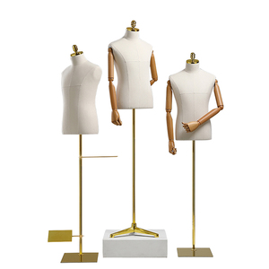 Tienda de ropa escaparate de lino maniquí masculino <span class=keywords><strong>Torso</strong></span> soporte medio cuerpo <span class=keywords><strong>hombres</strong></span> traje maniquí para hombre traje de mesa masculino maniquí - Product Image 3