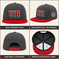 Casquette Snapback Vintage Rétro à Visière Plate avec Broderie 3D en Relief et Patch Étoile Latéral, Unisexe, Streetwear, Vente en Gros, pour l'Extérieur