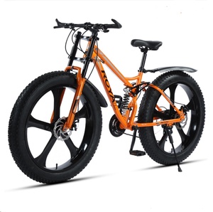 โช้คหน้าแบบฟูลซัสเพนชั่น OEM ใหม่ ขนาด 26 นิ้ว 21 สปีด เบรกดิสก์ ล้อซี่ลวด จักรยานเสือภูเขา ยางใหญ่ สำหรับผู้ใหญ่ ขี่ออฟโรด - Product Image 5