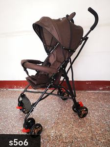 Hebeiサプライヤー調節可能なキャノピーベビーカー超軽量小型折りたたみ式子供屋外ベビーカーブレーキホイール付き - Product Image 5