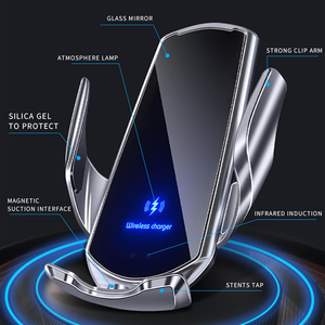 Soporte Telescópico para Teléfono de Coche con Carga Inalámbrica Rápida, Seguro y Eficiente, con Abrazadera de Detección Automática y Montaje en Rejilla de Ventilación - Product Image 1
