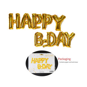 Globos con diseño <span class=keywords><strong>de</strong></span> <span class=keywords><strong>feliz</strong></span> Día B para bebé, banderola con letras <span class=keywords><strong>de</strong></span> aluminio, juego <span class=keywords><strong>de</strong></span> globos <span class=keywords><strong>de</strong></span> cumpleaños, decoraciones <span class=keywords><strong>de</strong></span> fiesta, nuevo estilo, <span class=keywords><strong>2022</strong></span> - Product Image 3