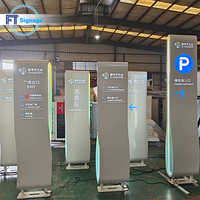 Signalétique de direction, panneau directionnel, panneau de stationnement, panneau de navigation pour hôtel et centre commercial, panneaux LED en acrylique et métal