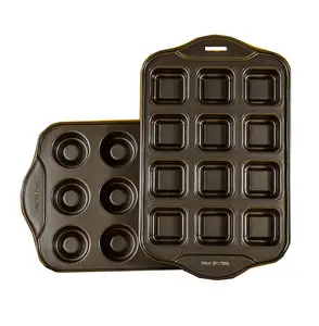 12-Cavity Mini Square muffin baking pan Doughnut cake mold Cupcake baking tray donut dessert bakeware