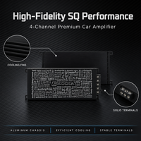 Amplificateur marin 4 canaux classe D compact haute puissance, micro amplificateur audio pour voiture, double circuit imprimé, 120W RMS, stéréo pour bateau