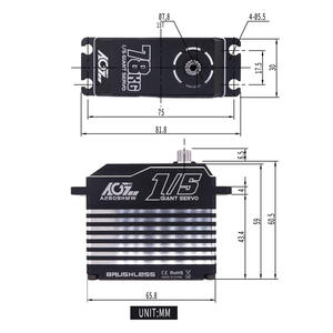 Motor sin Escobillas <span class=keywords><strong>AGF</strong></span> A280BHMW, <span class=keywords><strong>Servo</strong></span> Grande Impermeable con Engranajes Metálicos para Piezas de Aviones RC y Autos/Barcos a Control Remoto - Product Image 5