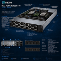 재고 있음 도매 새 정품 델 파워엣지 R770 2U 듀얼 소켓 랙 서버 인텔 제온 6 DDR5 NVMe 8TB 엔터프라이즈 서버