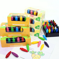 Crayons en gros personnalisés en forme de carotte, crayons de couleur sûrs pour enfants, papeterie de peinture