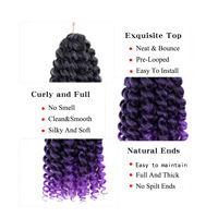 En gros, Cheveux synthétiques en fibre haute température africaine de 8 pouces, style Jamaican Bounce Jumpy Wand Curl, pour tresses au crochet et torsades
