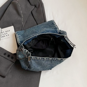 Sac fourre-tout polyvalent en jean Colefa pour femme, style cowboy, à porter à l'épaule ou en bandoulière, idéal pour les loisirs et les trajets quotidiens - Product Image 4