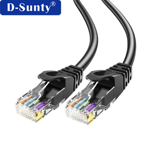 Câble Ethernet Cat5e UTP de haute qualité, 305 m, noir, rond, en cuivre, câble réseau LAN, 4 paires, 24 AWG, cuivre nu massif, pour la sécurité CCTV - Product Image 1