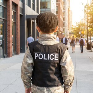 Kit <span class=keywords><strong>de</strong></span> jeu <span class=keywords><strong>de</strong></span> rôle pour enfants, policier, accessoires en bois, veste, chapeau, jouet <span class=keywords><strong>de</strong></span> simulation pour les tout-petits - Product Image 4