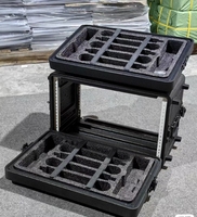 Flightcase DJ 3U 39cm de profondeur en HDPE avec poignée et roues, personnalisable, support OEM & ODM