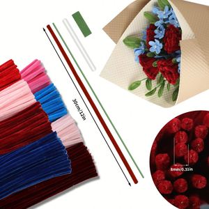 Kit de Manualidades DIY de Rosa de Tallo Único, Kit de Limpiapipas de 8MM para Crear una Rosa Completamente Abierta, Regalo Hecho a Mano Fácil y Rápido para Cualquier Ocasión - Product Image 2