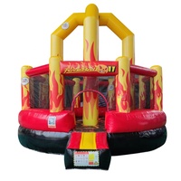 Jeux interactifs d'extérieur avec boule de démolition, jeux commerciaux de saut gonflable Moon Bounce, jeux de sport gonflables pour adultes avec boule Wipe Out