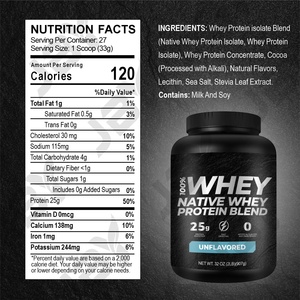 Poudre de protéines de lactosérum 100 % naturelle certifiée GMP JBY, mélange personnalisé riche en protéines pour le développement musculaire maigre avec BCAA - Product Image 6
