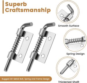 สลักล็อคสปริงสแตนเลสอุตสาหกรรม บานพับแบบหนัก สำหรับตู้ กล่องไฟฟ้า อุปกรณ์เครื่องจักรกล ฮาร์ดแวร์ - Product Image 5