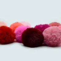 Porte-clés en fourrure bouffante en forme de pompon, lapin, peluche, porte-clés mignon en fourrure pour sac