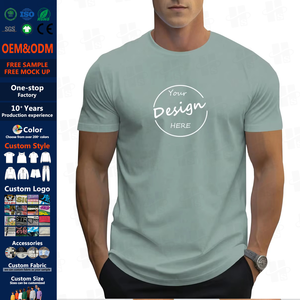 T-shirt da uomo con orlo ricurvo in cotone di alta qualità Casual Casual Streetwear alla <span class=keywords><strong>moda</strong></span> da palestra a stile Street - Product Image 1