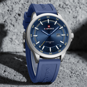 NAVIFORCE NF9248 9248 Montre <span class=keywords><strong>Homme</strong></span> Sport Montre-Bracelet de Luxe de Marque Supérieure Quartz Original en Silicone et Cuir avec Date Automatique Cadeau <span class=keywords><strong>Homme</strong></span> - Product Image 2