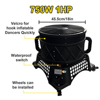 Souffleur d'air électrique Aobaite 220V 750W 16 pouces, gonflable haute pression / certifié FCC, multi-prises pour événements promotionnels