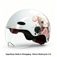 Casque de moto moderne en ABS à design graphique, ouvert, à dégagement rapide pour l'été, pour scooter et cyclomoteur, usine OEM