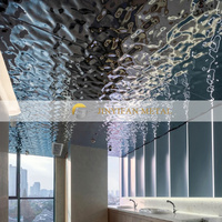 CL22 Feuille d'ondulation de l'eau en acier inoxydable Matériau décoratif durable 304 316 Parfait pour les intérieurs de luxe Plafond carré d'hôtel