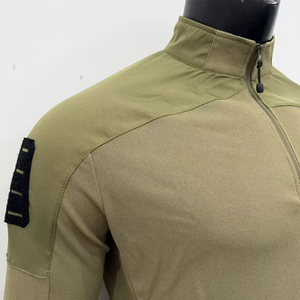 เสื้อพูลโอเวอร์ DF25 Coyote Brown Tactical แบบมีซิป ¼ และแผงตาข่าย ขายส่งจำนวนมากสำหรับผู้ค้าปลีก - Product Image 3