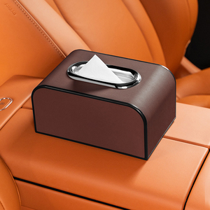 Multifunktionaler Auto-Taschentuchhalter aus Leder und ABS, Hängetasche für die Rückenlehne, Armlehnen-Organizer, universelles Fahrzeugzubehör - Product Image 1