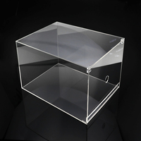 Boîte à chaussures en acrylique avec fermeture magnétique, tiroirs en plastique transparent, boîte à chaussures, placi frontal en verre, pmma