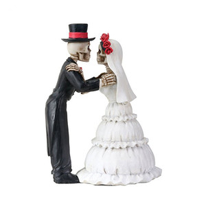 Figura Decorativa de Pareja de Esqueletos del Día de Muertos con Manos Entrelazadas, Diseño Nuevo, para Decoración del Hogar y Bodas - Product Image 6