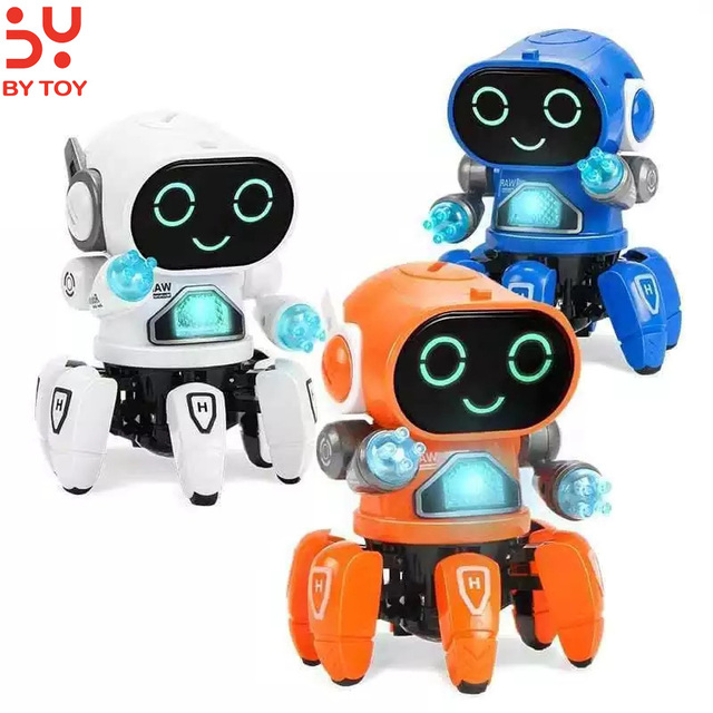 Induction Universal Wheel Electric Pretend Remote Control Dancing Robot With LED Light and Music Infrared Remote Control Toys