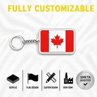 Porte-clés personnalisé en acrylique avec drapeau américain, faible MOQ, breloque souvenir, cadeau promotionnel, vente en gros, fournisseur en vrac, usine, magasin