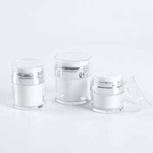 Tarro de Crema Acrílico Vacío Personalizado con Logotipo, 30g 50g, Blanco, Plateado, Dorado, con Tapa a Presión - Product Image 5