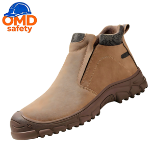 <span class=keywords><strong>Botas</strong></span> <span class=keywords><strong>de</strong></span> Seguridad para Hombre, Antideslizantes, Antiestáticas, Anti-Impacto, con Punta <span class=keywords><strong>de</strong></span> Acero, Parte Superior <span class=keywords><strong>de</strong></span> Gamuza, para Senderismo, Color Marrón Oscuro, Lavables, Precio Económico - Product Image 1