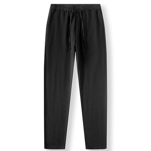 Pantalons décontractés en coton et lin pour hommes, printemps 2026, pantalons en lin amples, pantalons à jambes droites, printemps et automne - Product Image 3