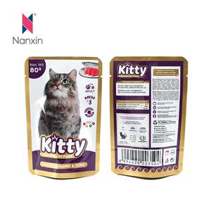 Yüksek kalite kedi maması tedavi plastik ayakta duran torba torba kedi maması ambalaj çanta yavru hayvan maması çantası - Product Image 6